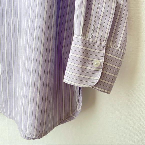 I.N.C. International Concepts Button Up Dress Shirt Lavender Purple Stripes Sz S - Picture 4 of 11